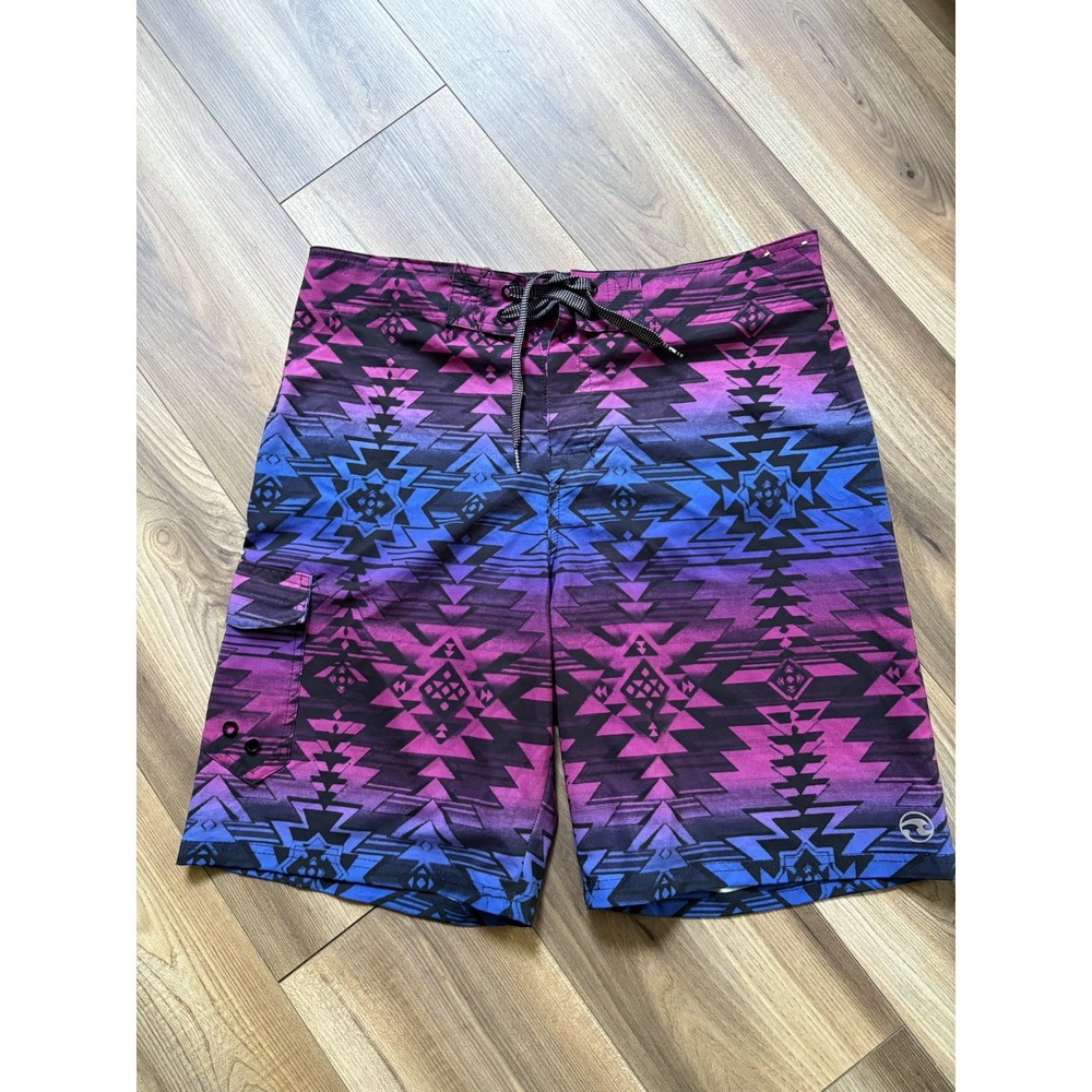 Ocean Current Men's Swim Trunks Suit Size 32 Pink Purple‎ Medium
